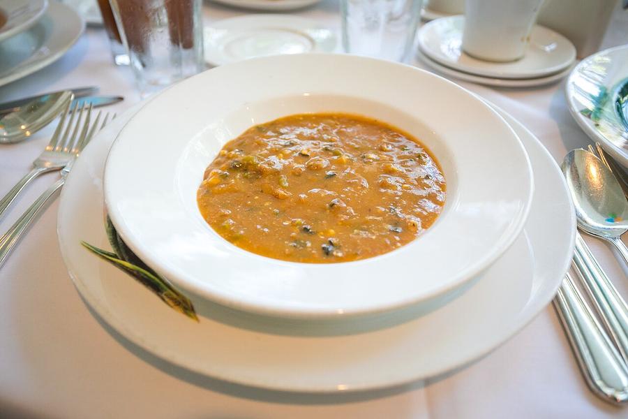 A bowl of turtle soup